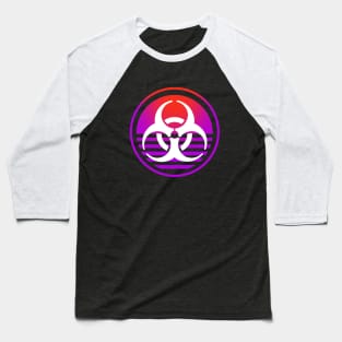 Retro Biohazard sunset Baseball T-Shirt